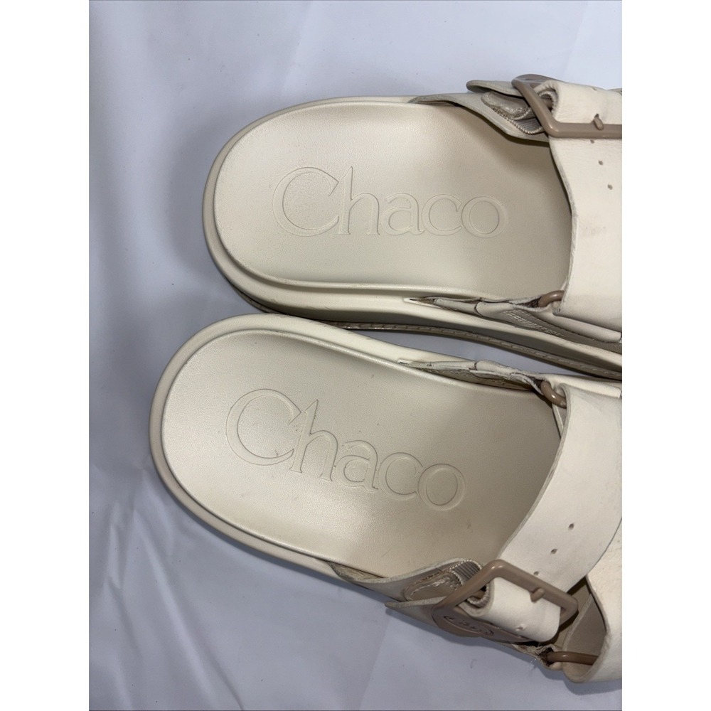Chaco Cream Platform Slide Sandals - Picture 10 of 16